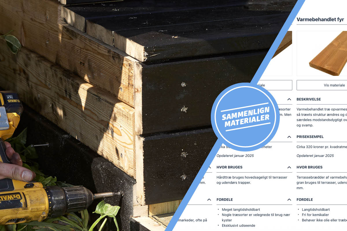 Brædder til udendørs trapper