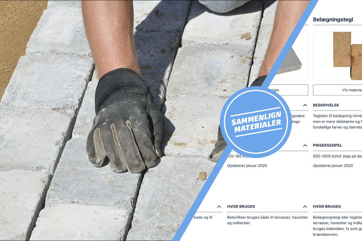 Sten og fliser til belægning