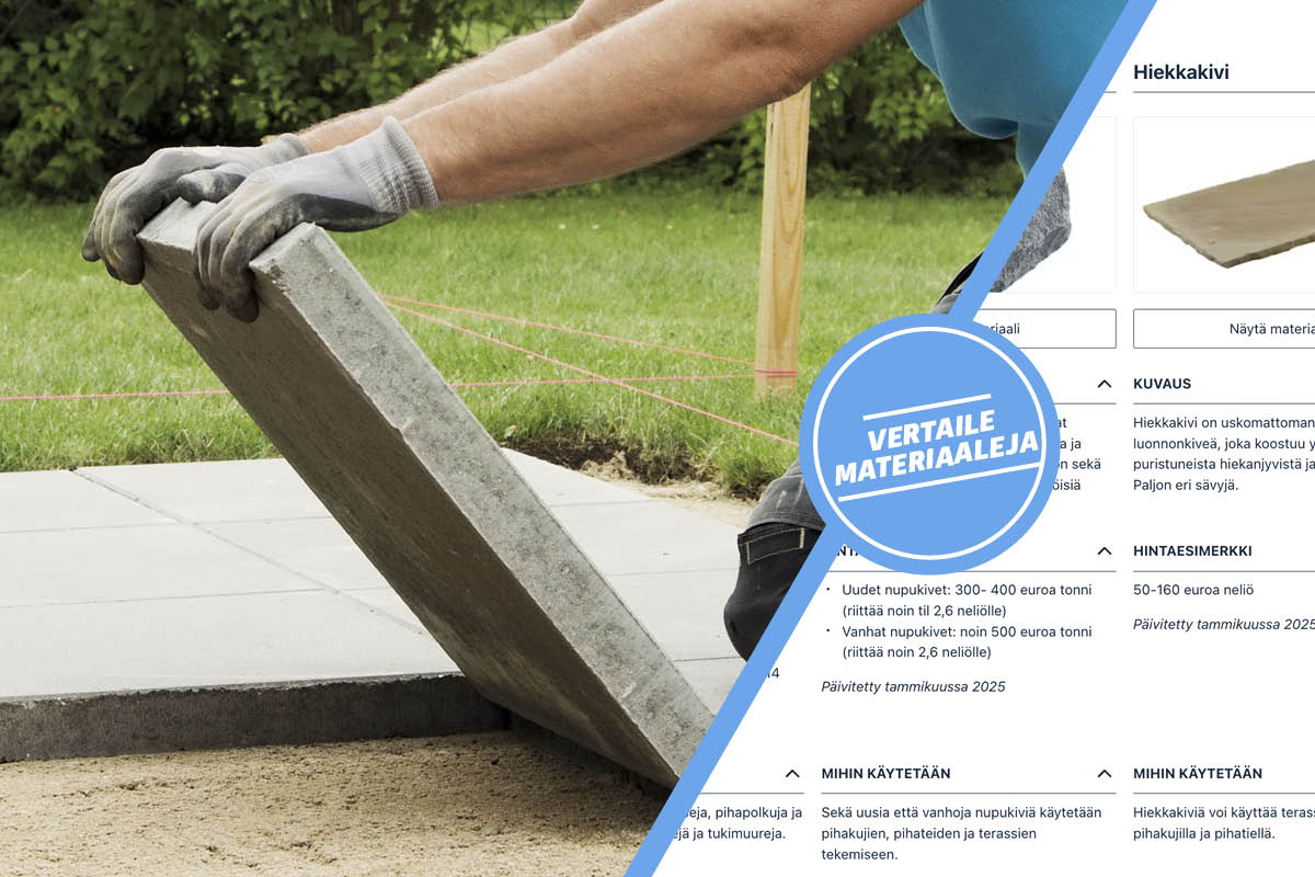 Kivet ja laatat terassille