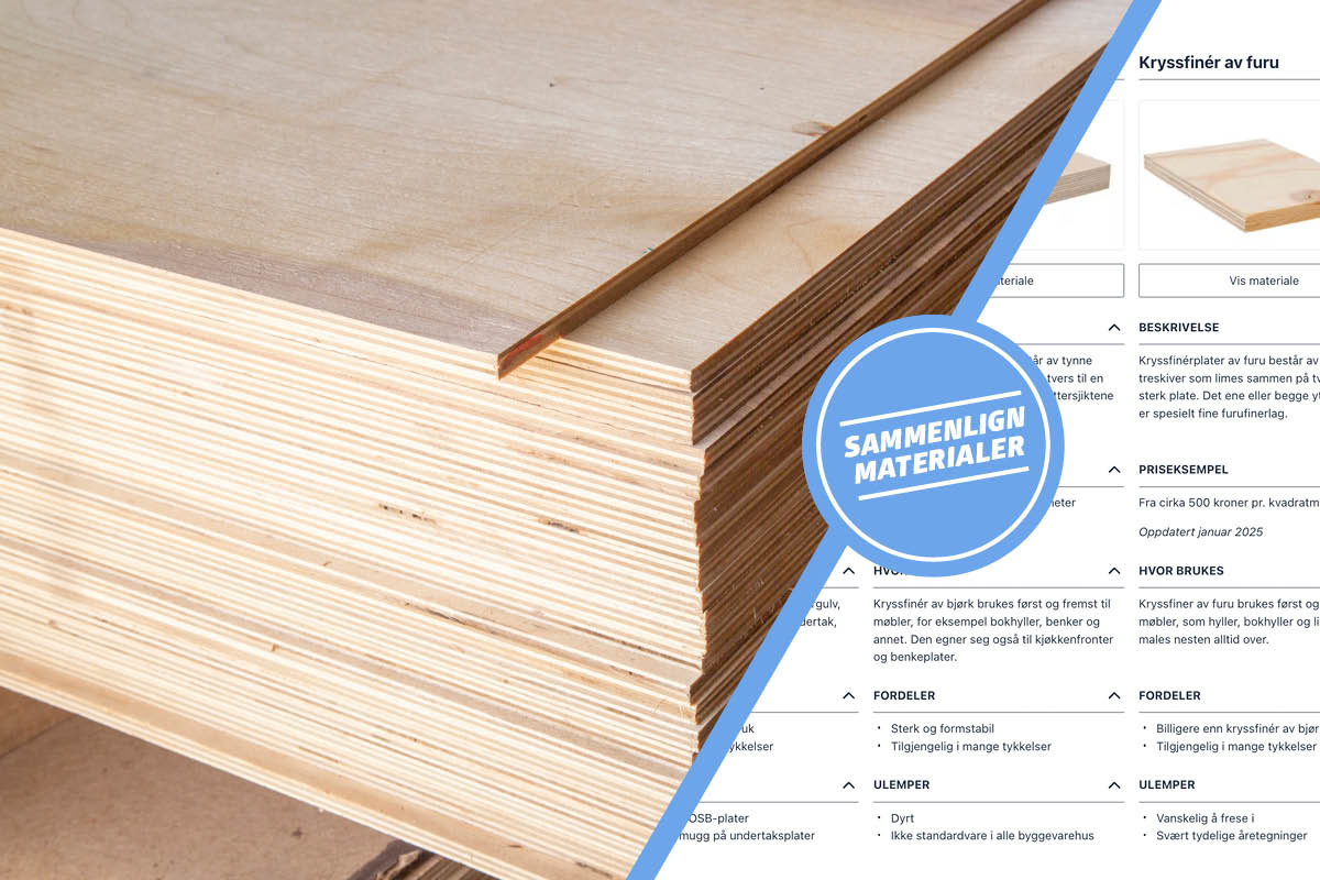 Sammenlign 500 byggematerialer | gjoerdetselv.com
