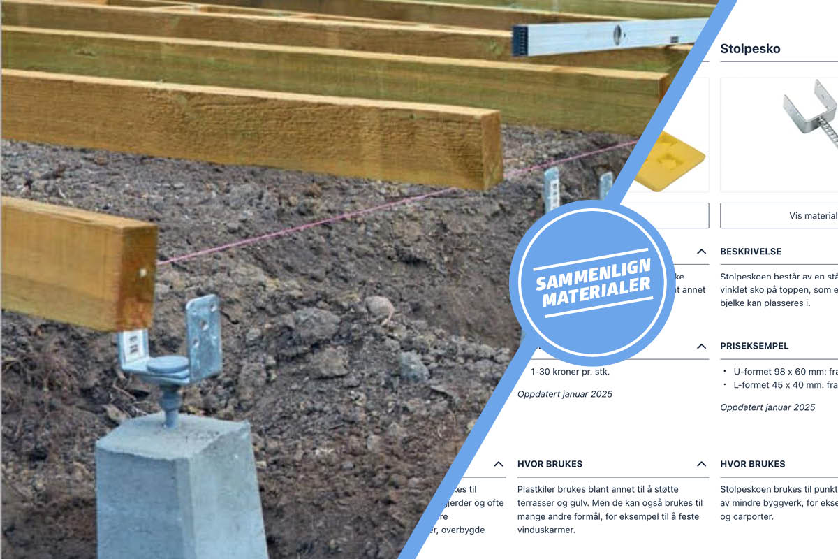 Sammenlign 500 byggematerialer | gjoerdetselv.com