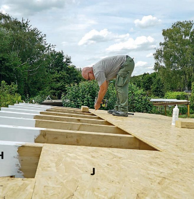 Isoleret anneks: Plader på isoleret anneks skrues fast, når de er limet sammen