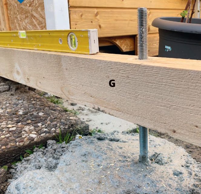 Terassilla varustetun eristetyn vierasmajan pisteperustus