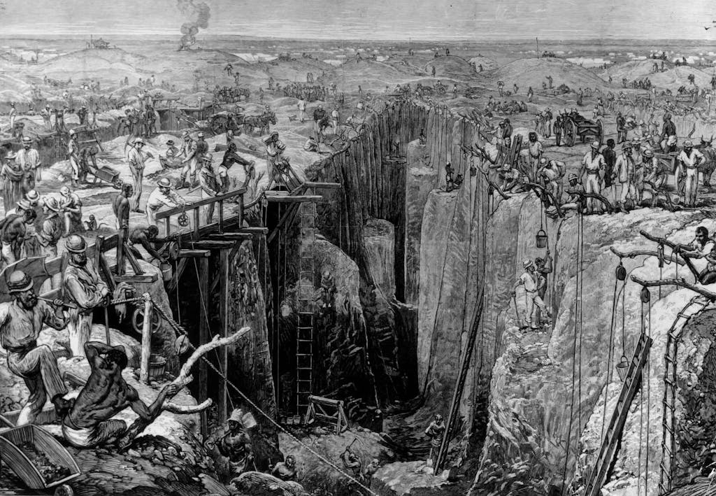 Diamantopgraving, illustratie. Diamantopgraving, illustratie.