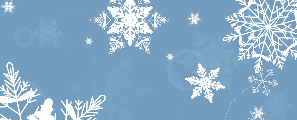 Vit snöflinga mot blå bakgrund Vit snöflinga mot blå bakgrund