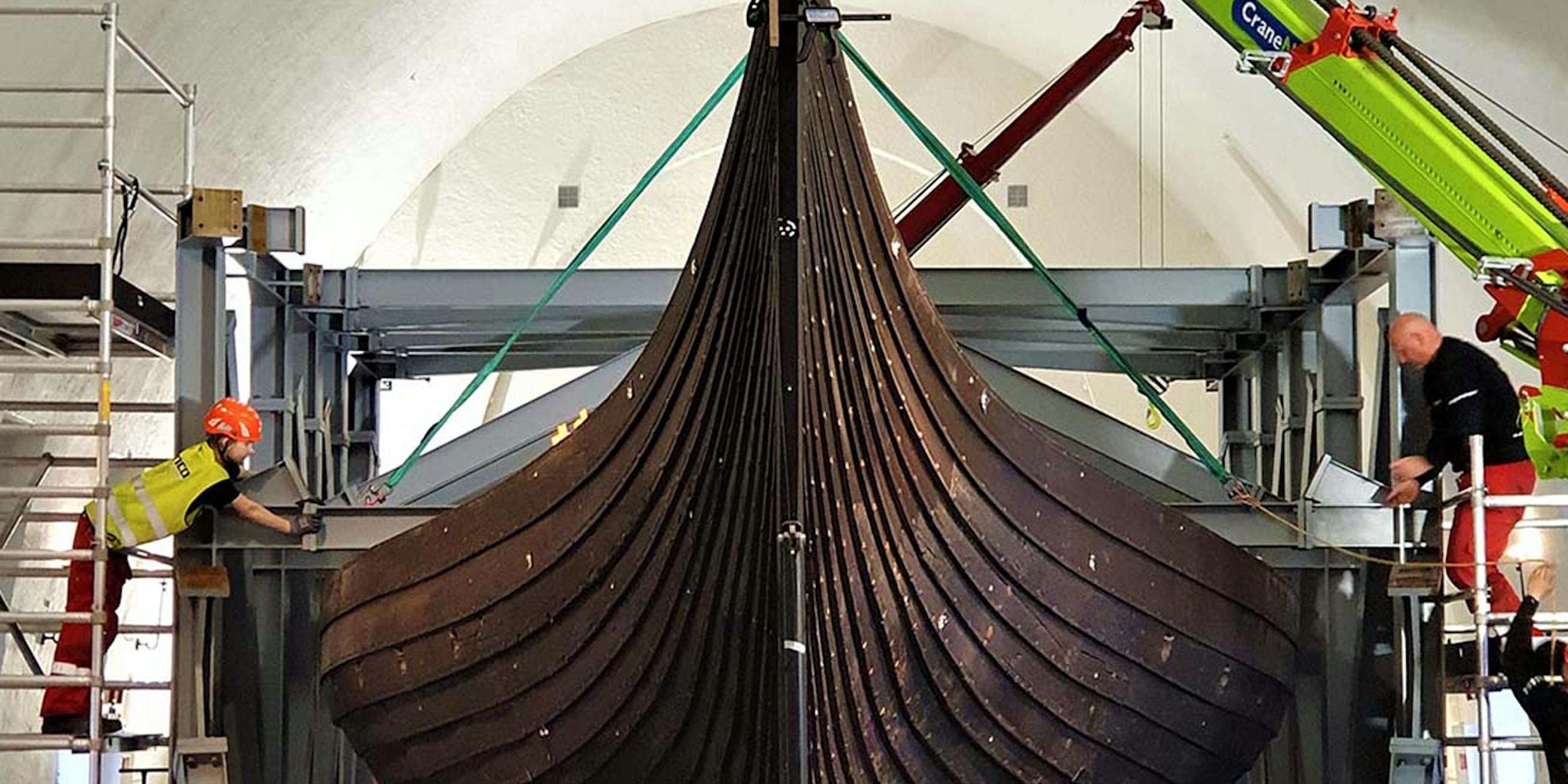 Gokstad Vikingaskepp stålkonstruktion