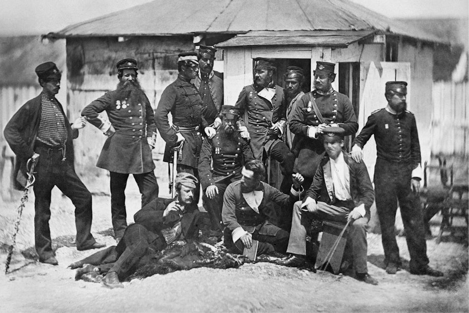 Hvorfor er Krym så vanskelig å erobre? 1 Svart-hvitt-foto av offiserer fra Krymkrigen