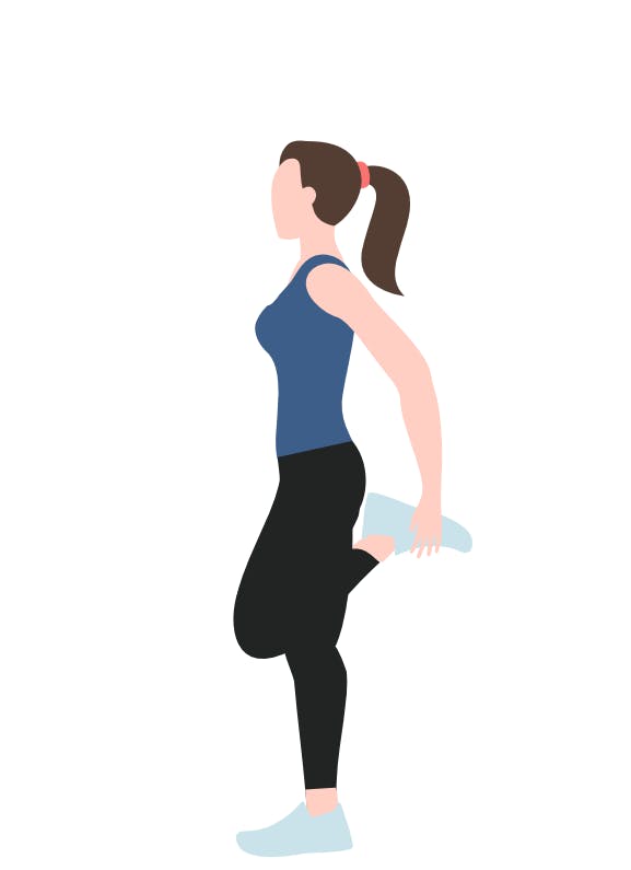 Illustration av kvinna som gör låtstretch