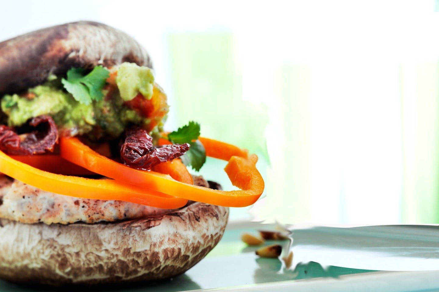 Kyllingburger med portobellobrød