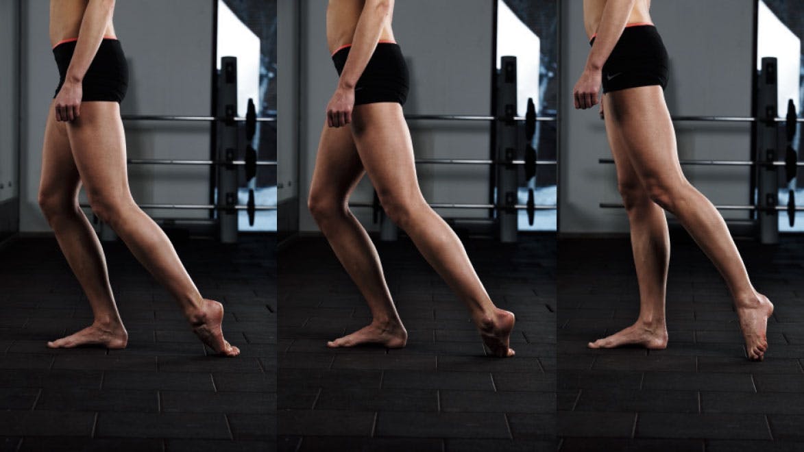 Balle og lårøvelse 1: Toe pull