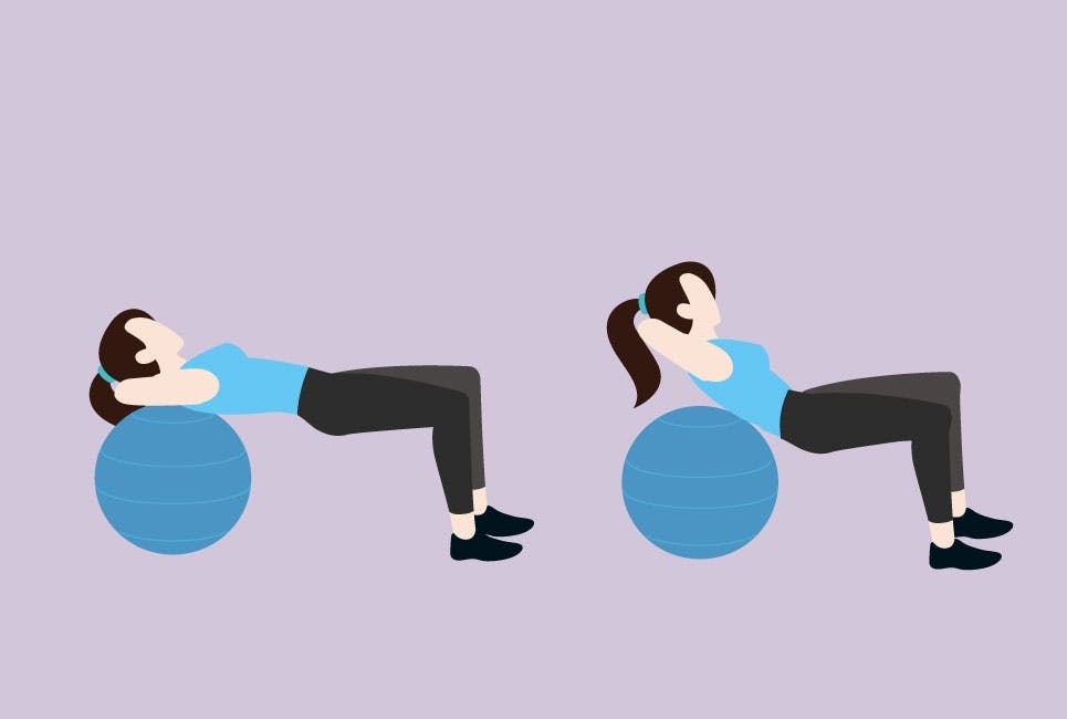 Rumpeøvelse med treningsball