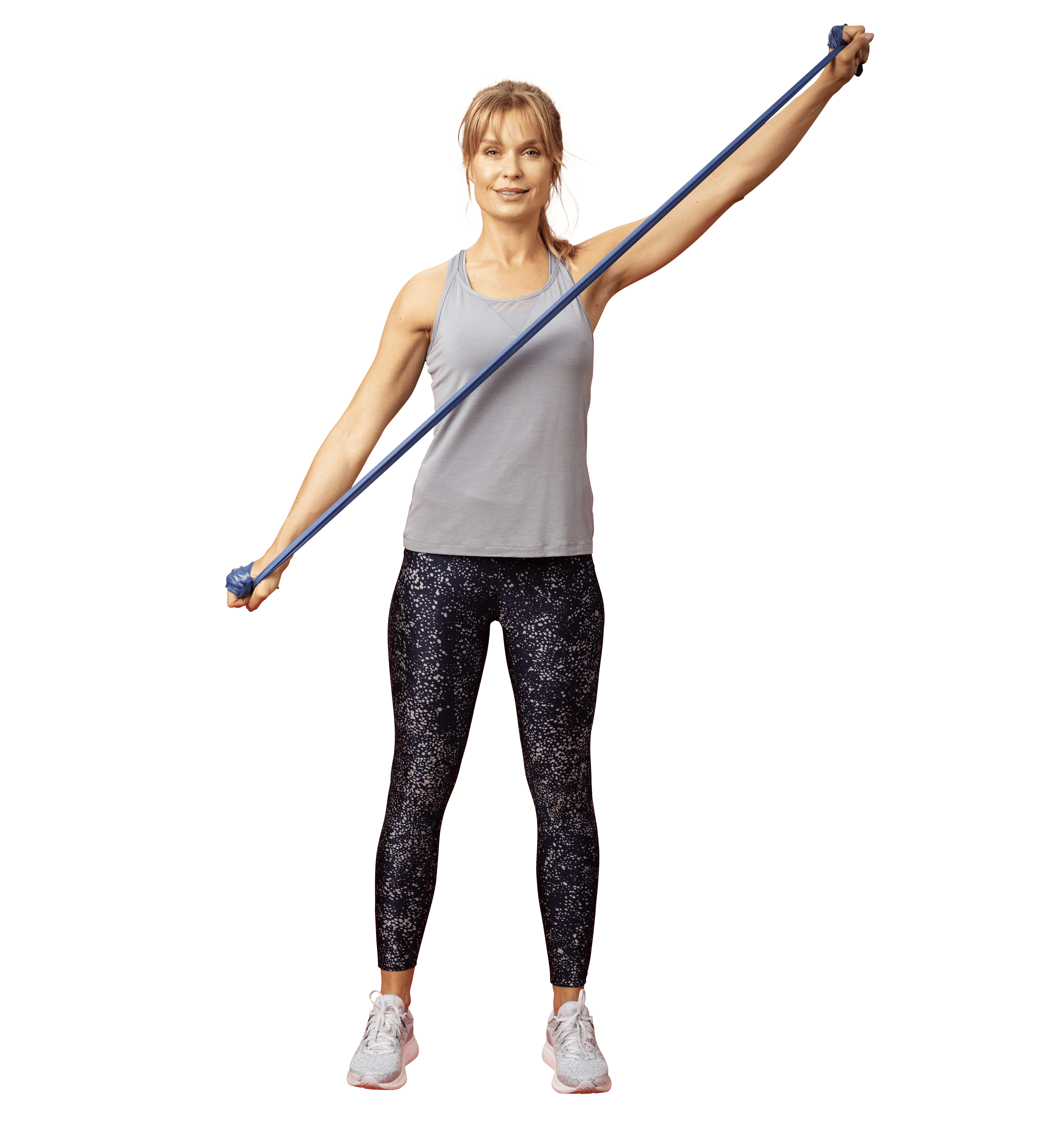 Kvinde laver diagonaltræk