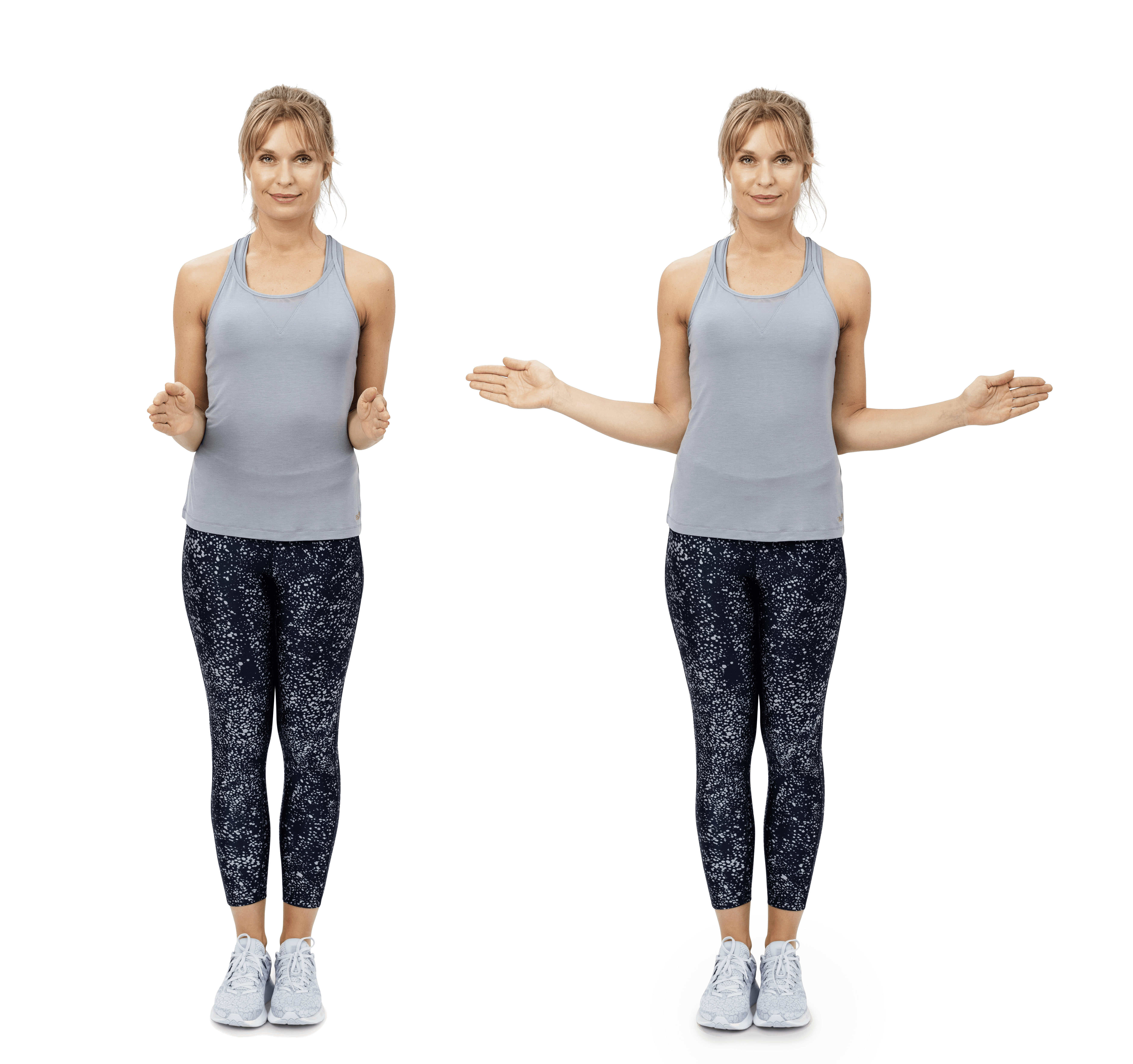 Kvinde laver udadrotation