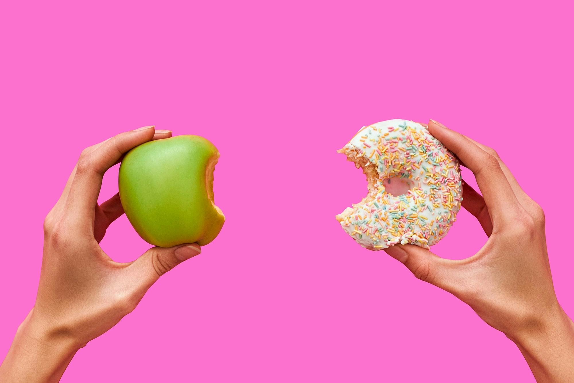 Äpple och en donnut