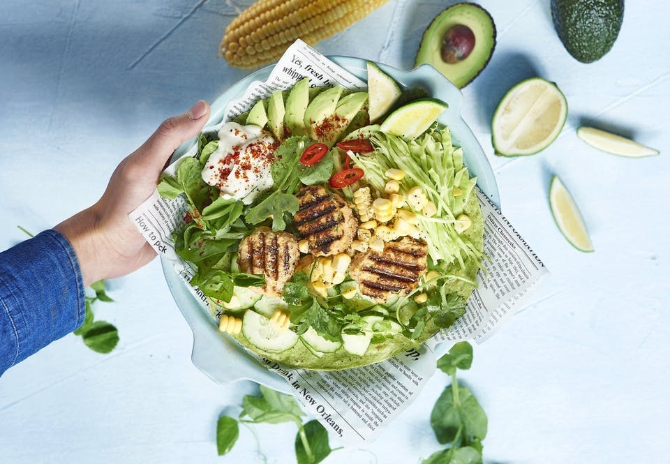 Kyllingkjøttboller i tortilla