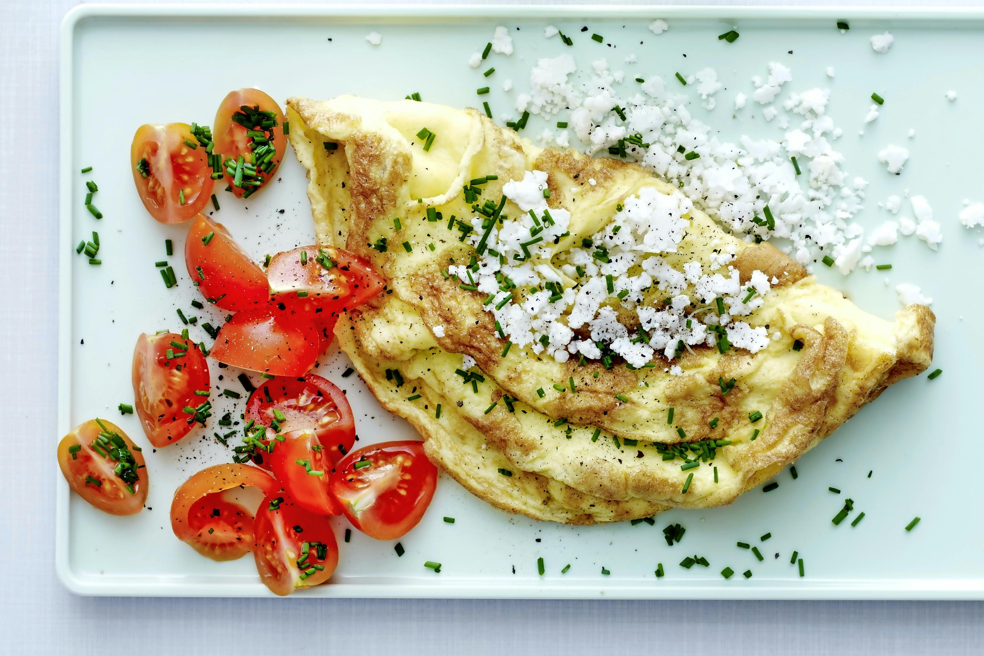 Omelet med tomater