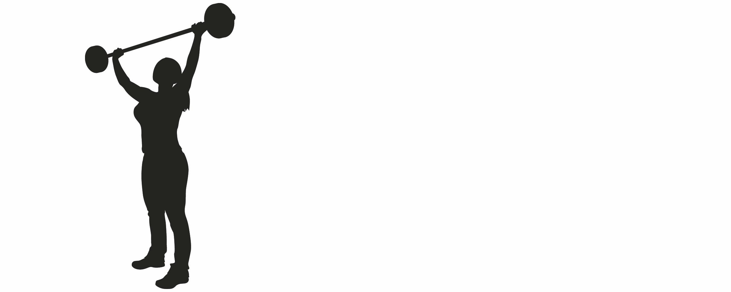 Kvinna lyfter viktstång