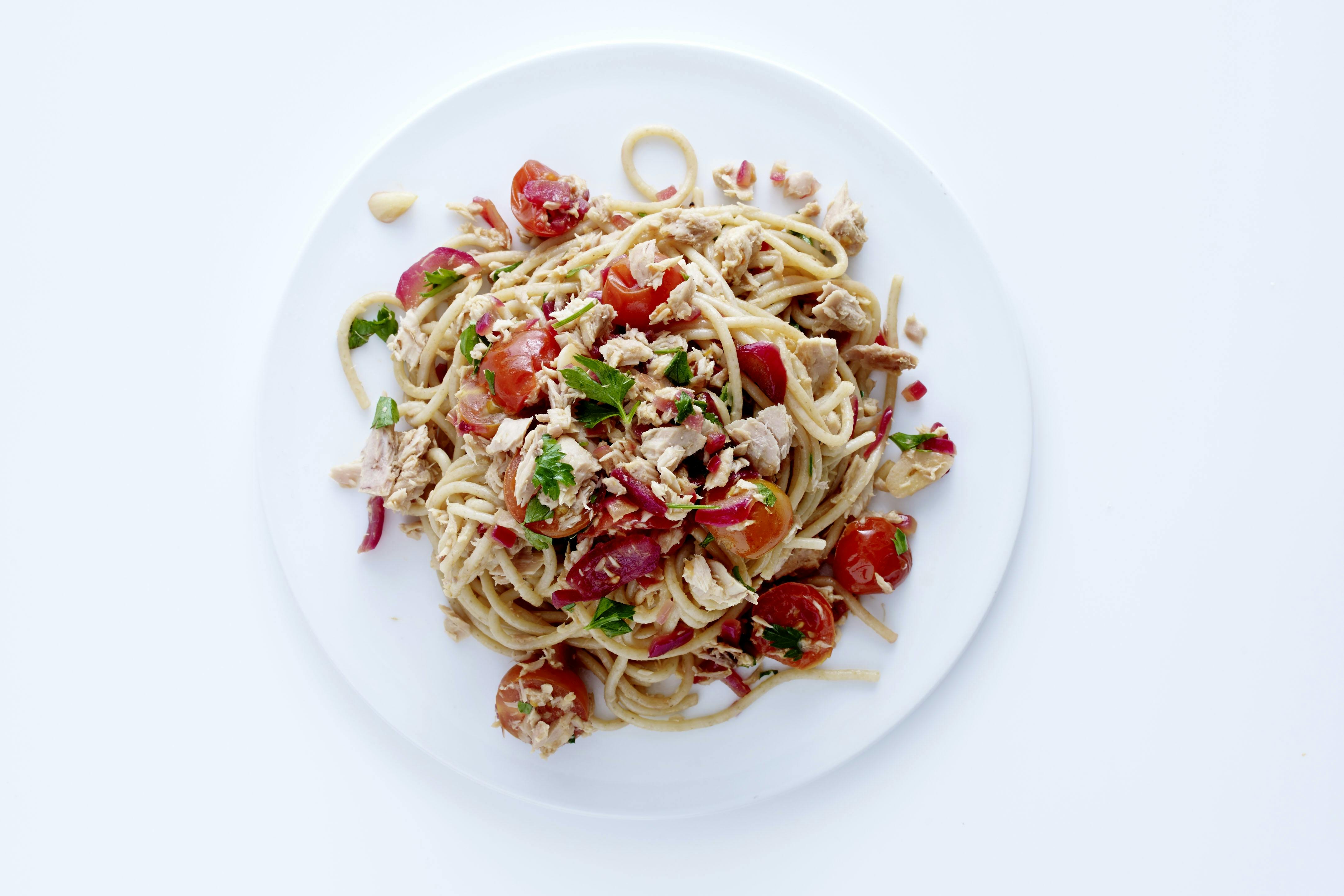Spaghetti med tonfisk