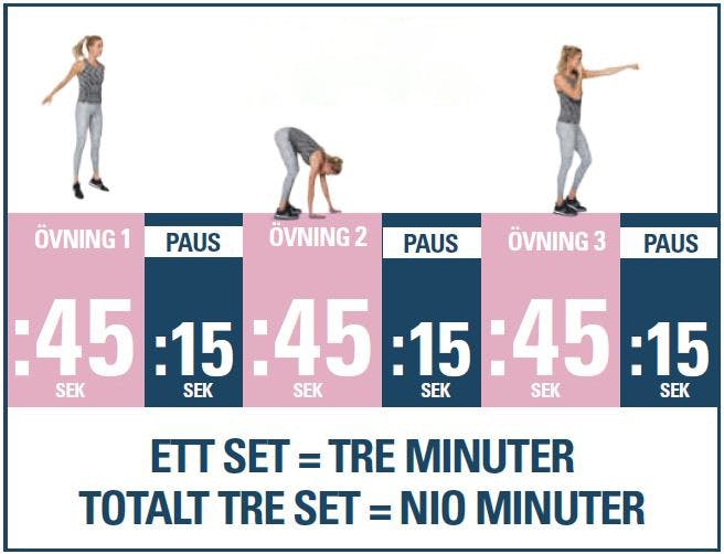 Uppbyggnad av träningsprogrammen till 9 RÄCKER