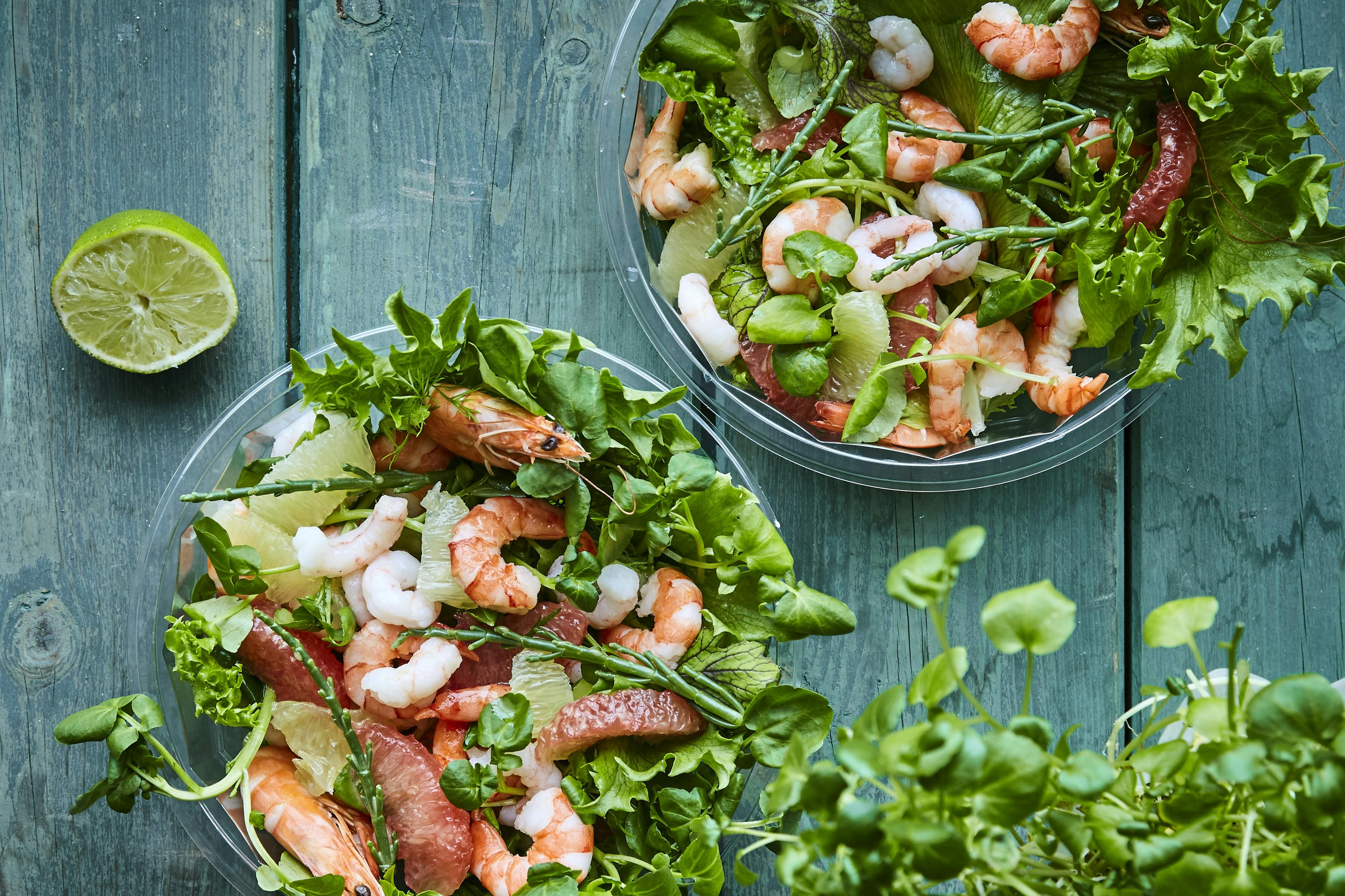 Sallad med räkor och citrusfrukter | iform.se