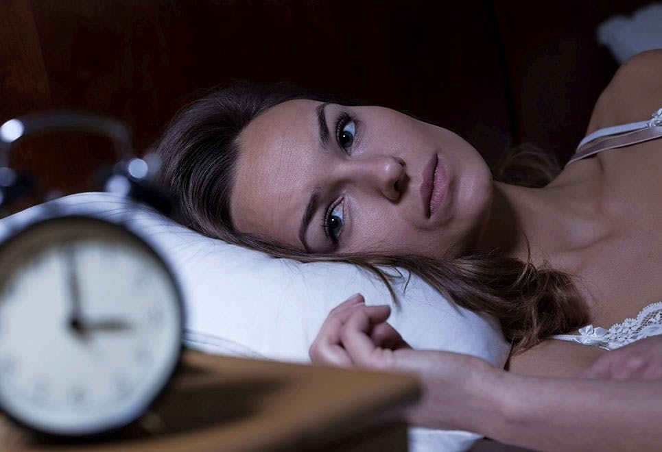 Kvinna som inte kan sova