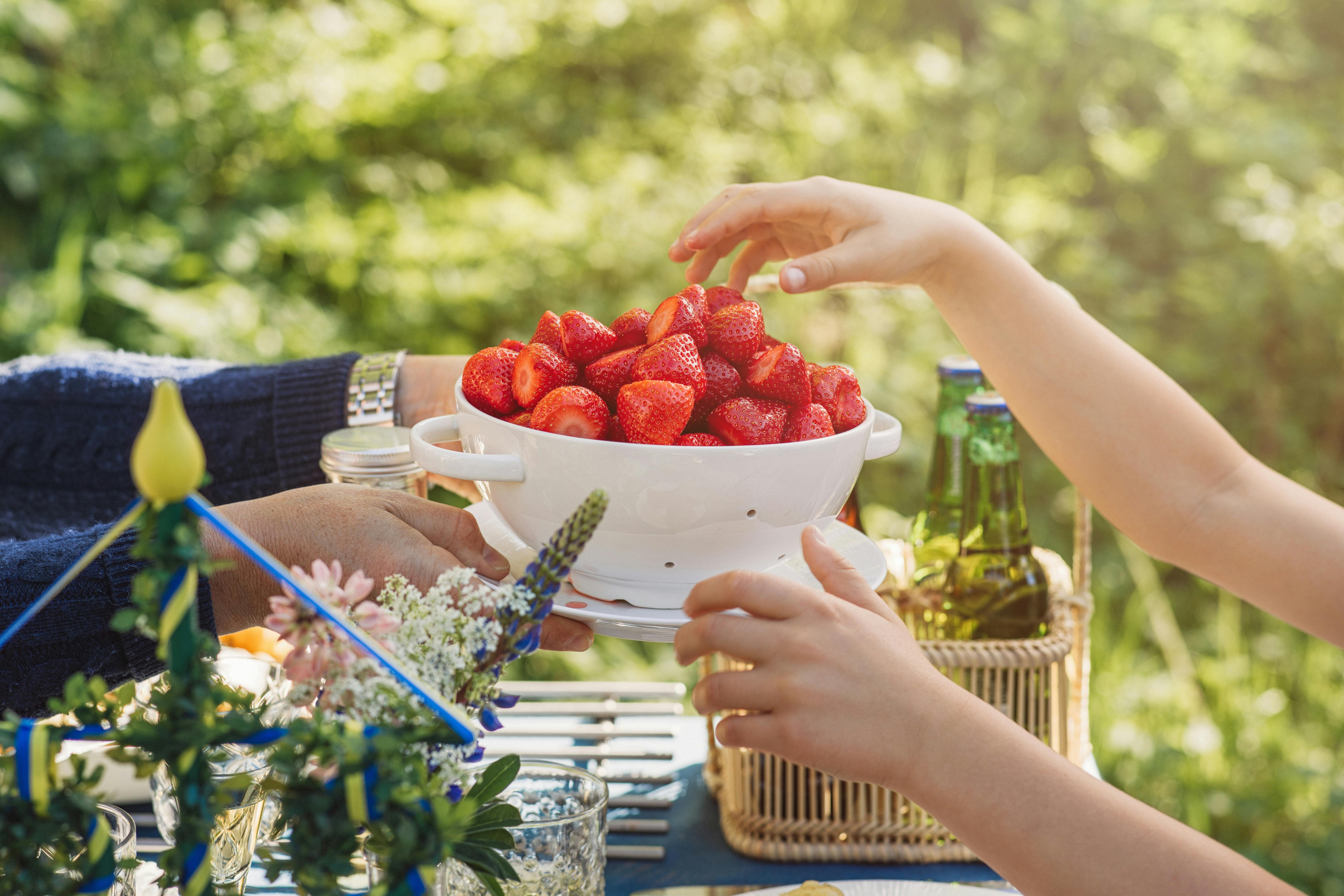 Jordbær på en sommerdag