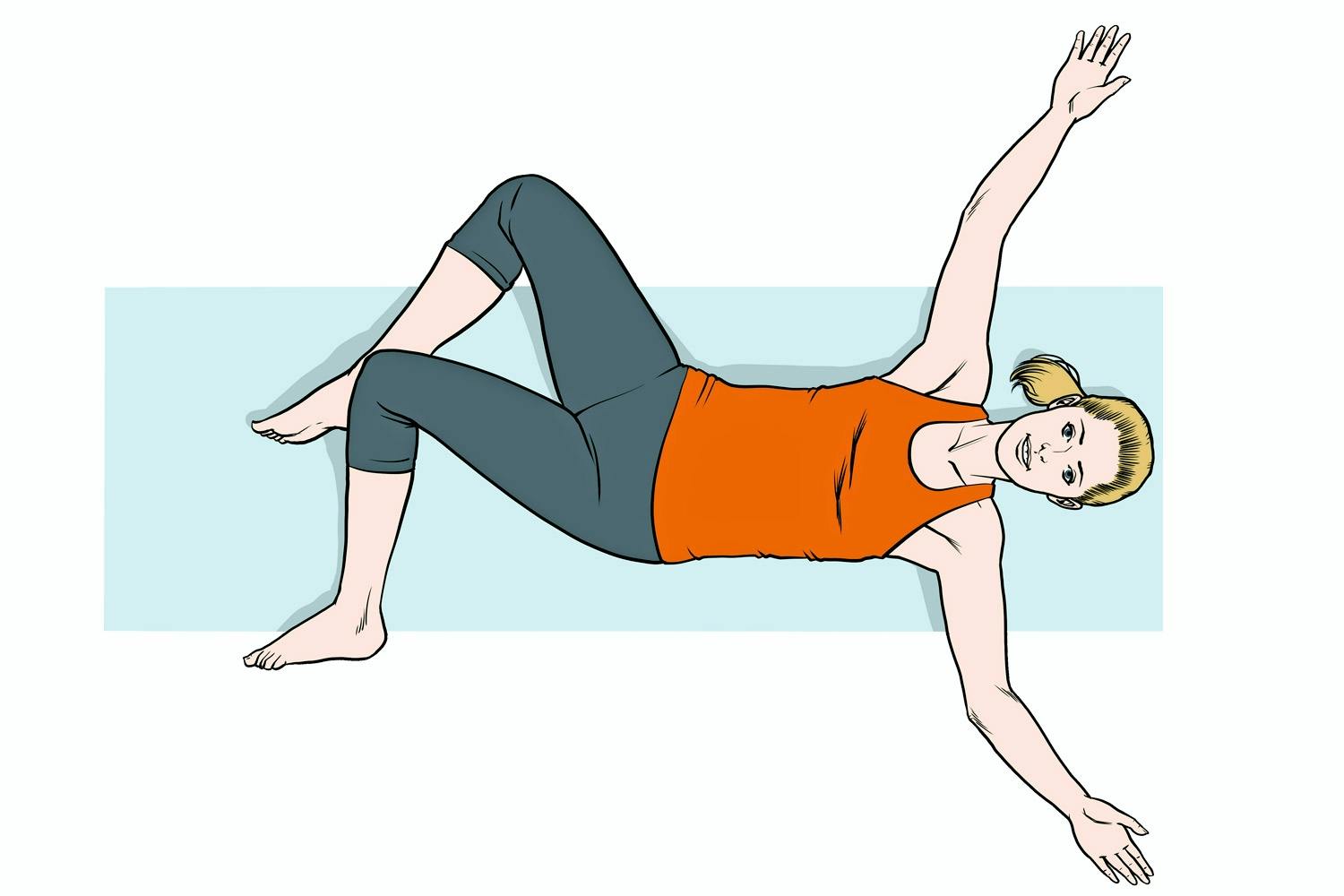 Yoga: Liggande twist