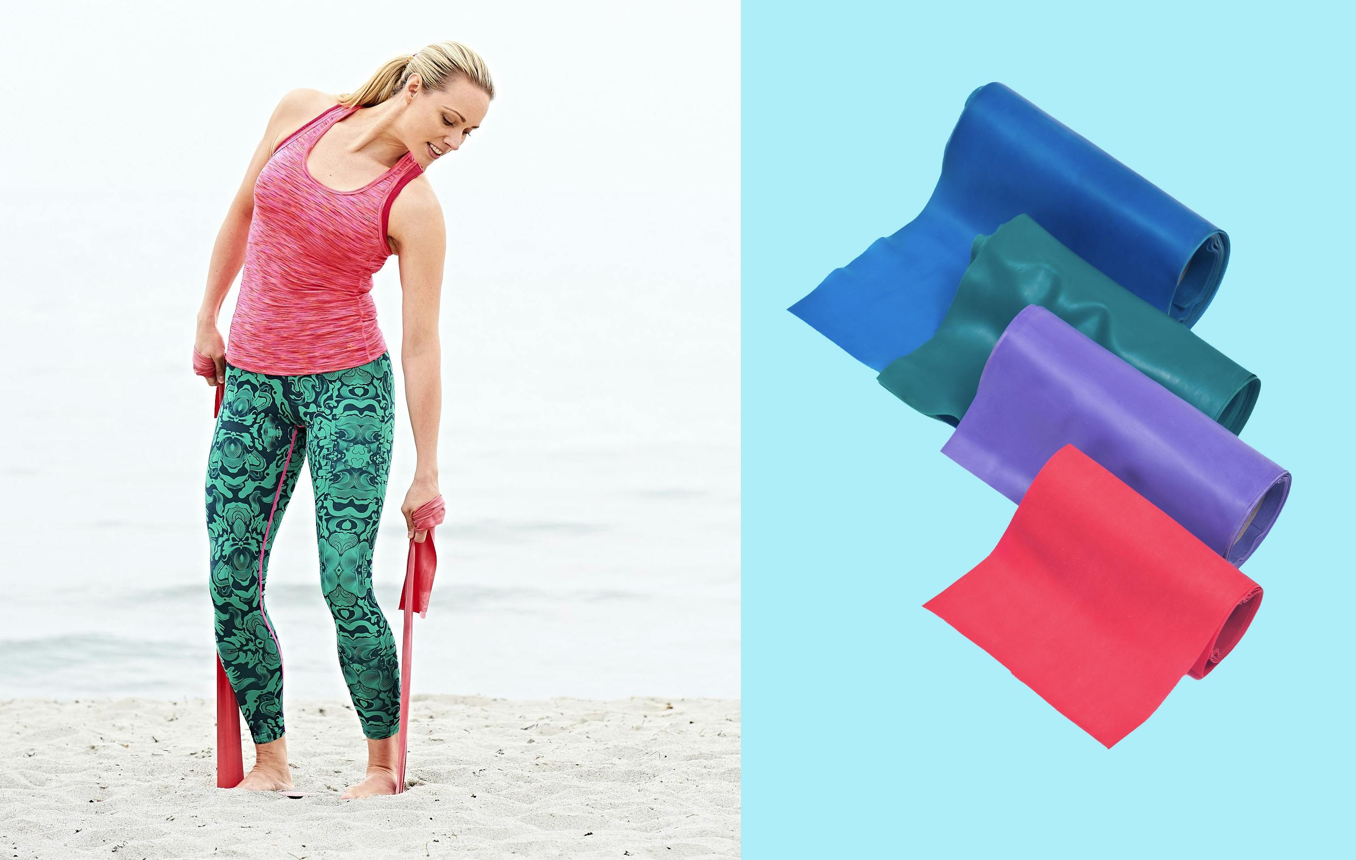 Långt, vanligt träningsgummiband