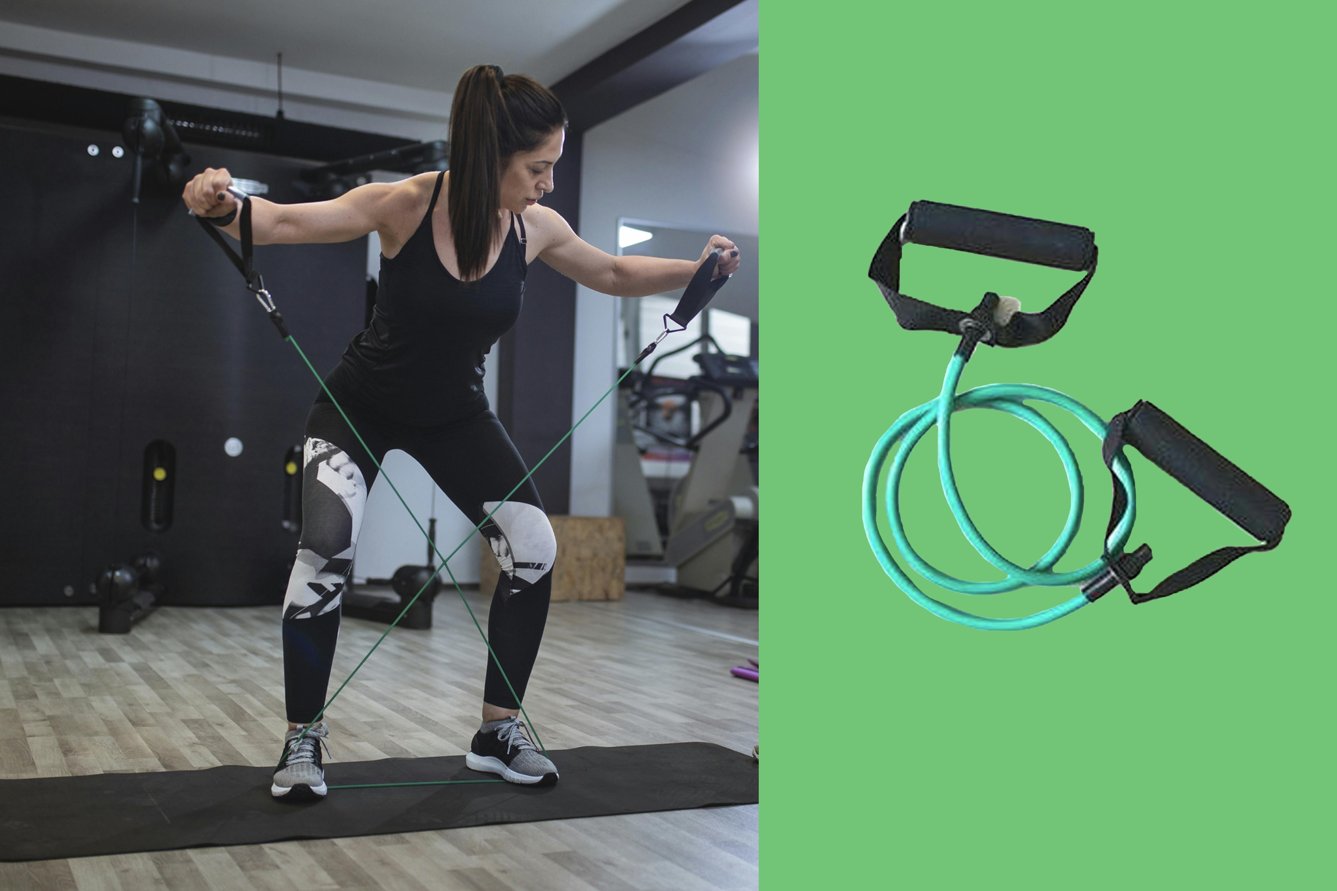 Træningselastik med håndtag