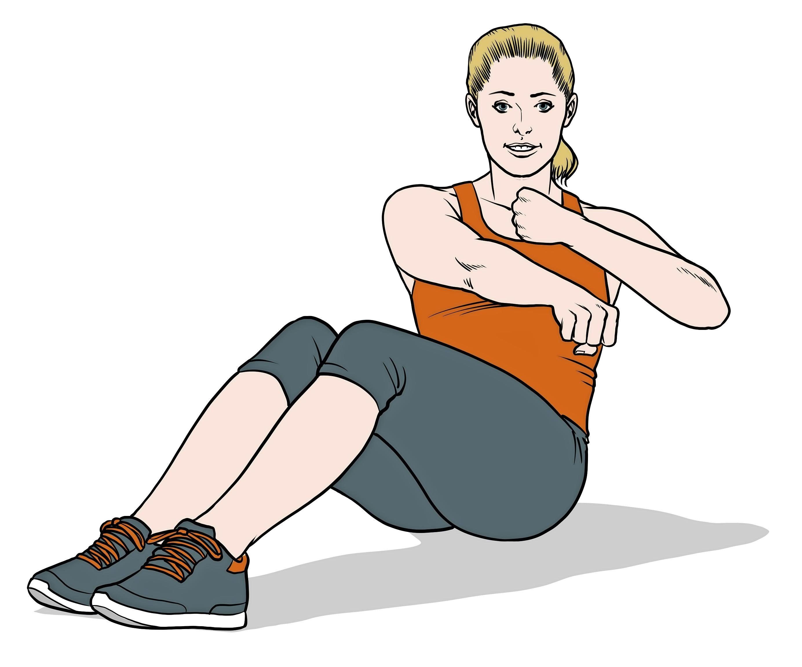 Skyggeboksing med stram mage