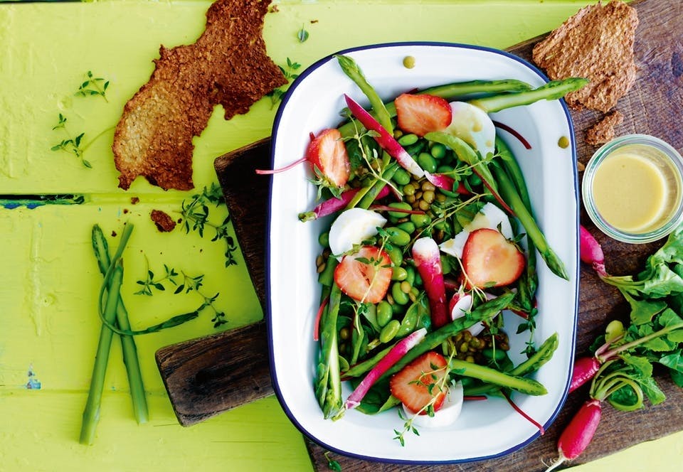 Edamame med jordgubbar