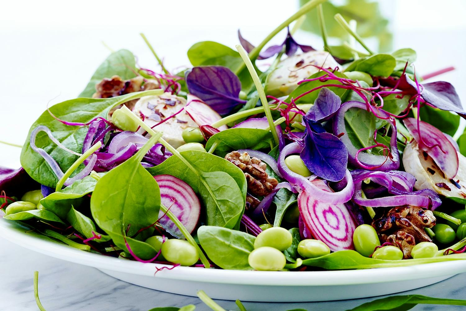 spinatsalat med geitost