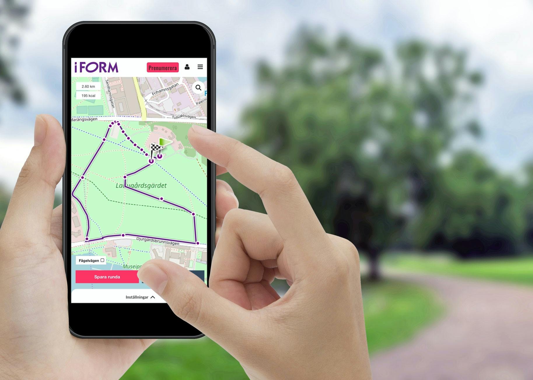 Mät din runda med I FORM på mobilen