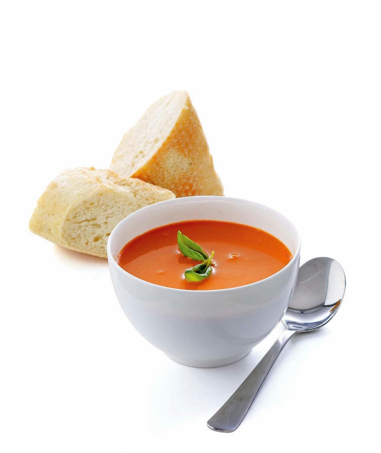 En skål med suppe