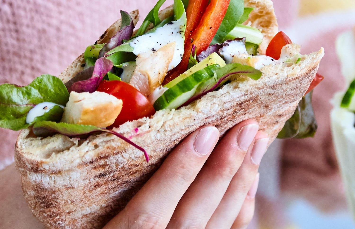 Pitabröd med sallad och kyckling – 5:2-dieten recept