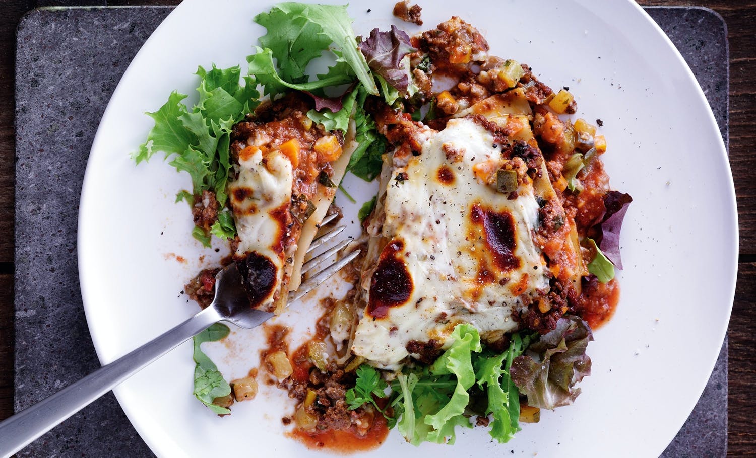 Lasagne med salat