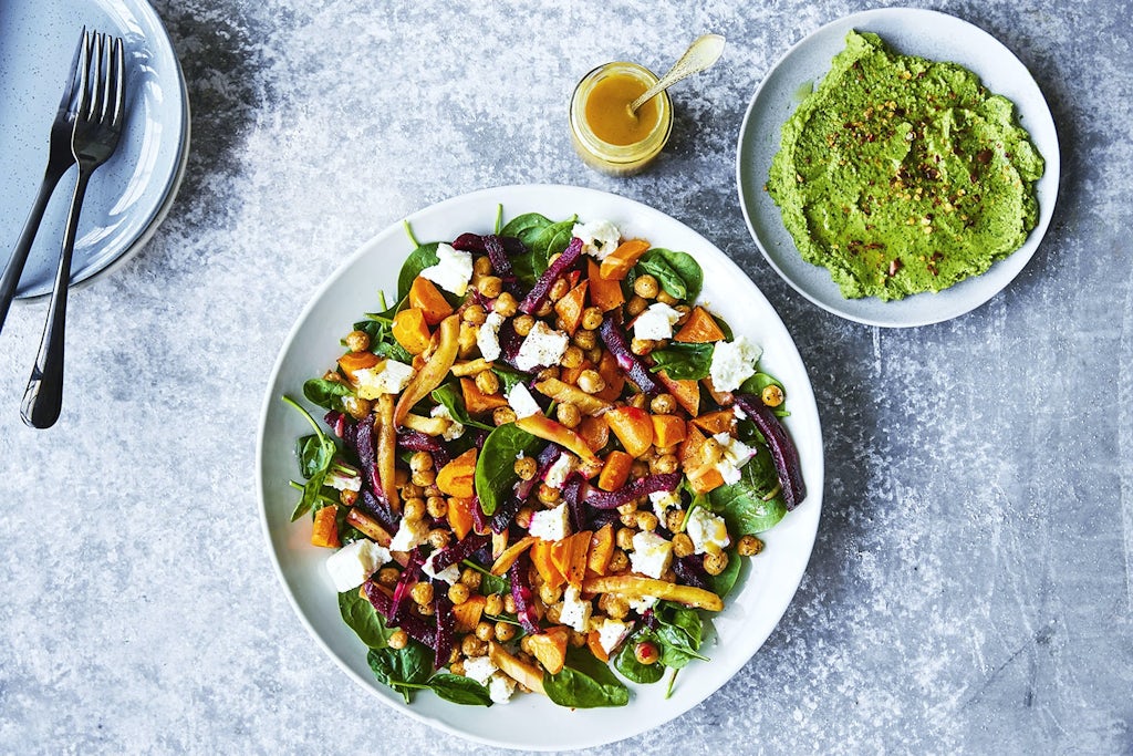 Sallad Med Rotfrukter Kikarter Och Fetaost Recept I Form Sallad Med Rotfrukter Kikarter Och Fetaost Recept I Form