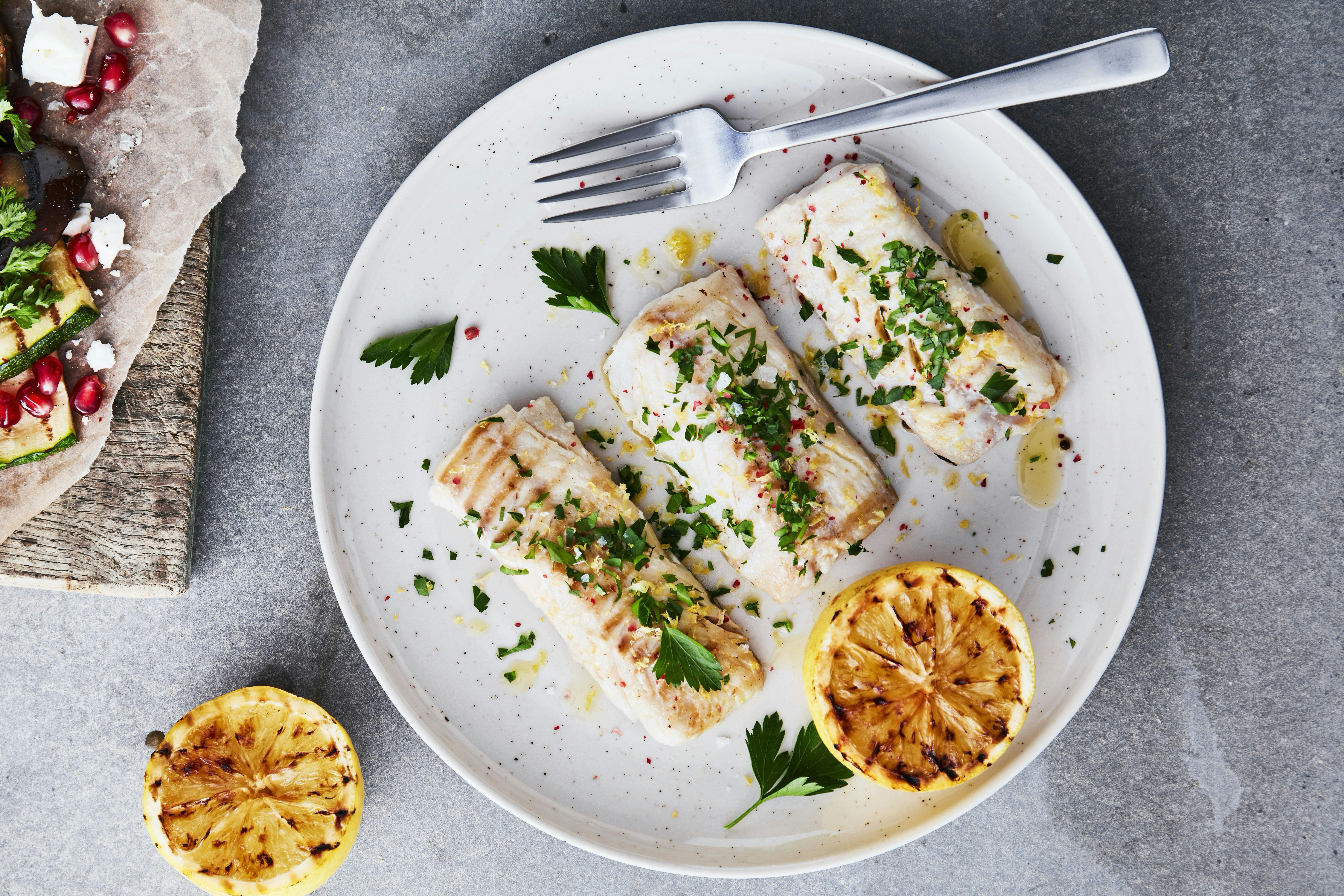 Tallerken med fisk