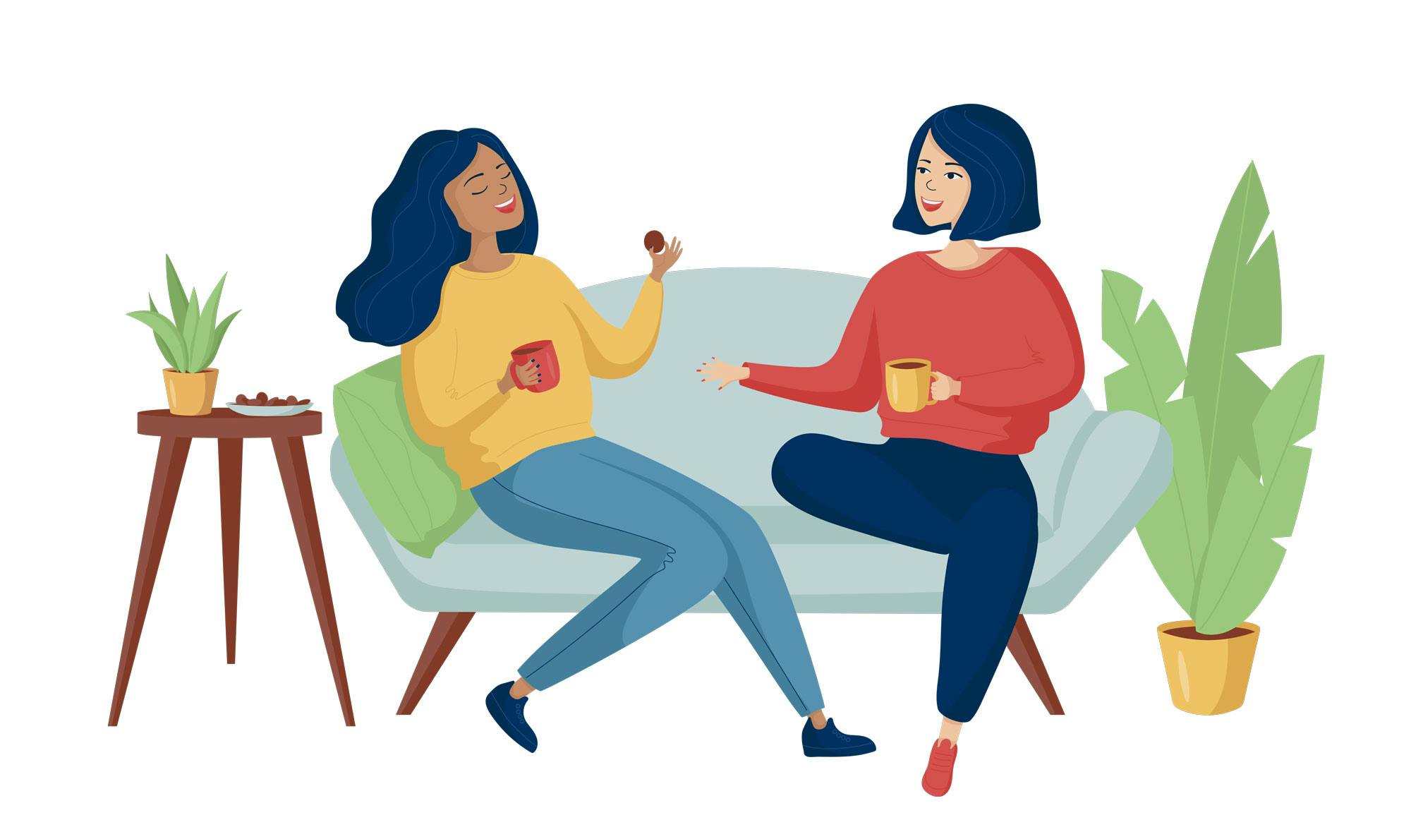 Kvinde lytter til den introverte