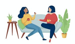 Kvinne lytter til den introverte