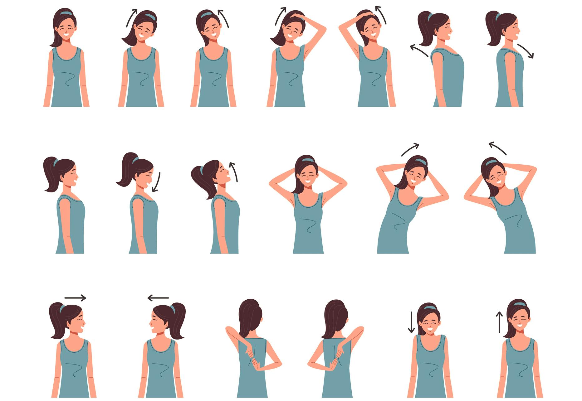 Nainen tekee lämmittelyharjoitteita