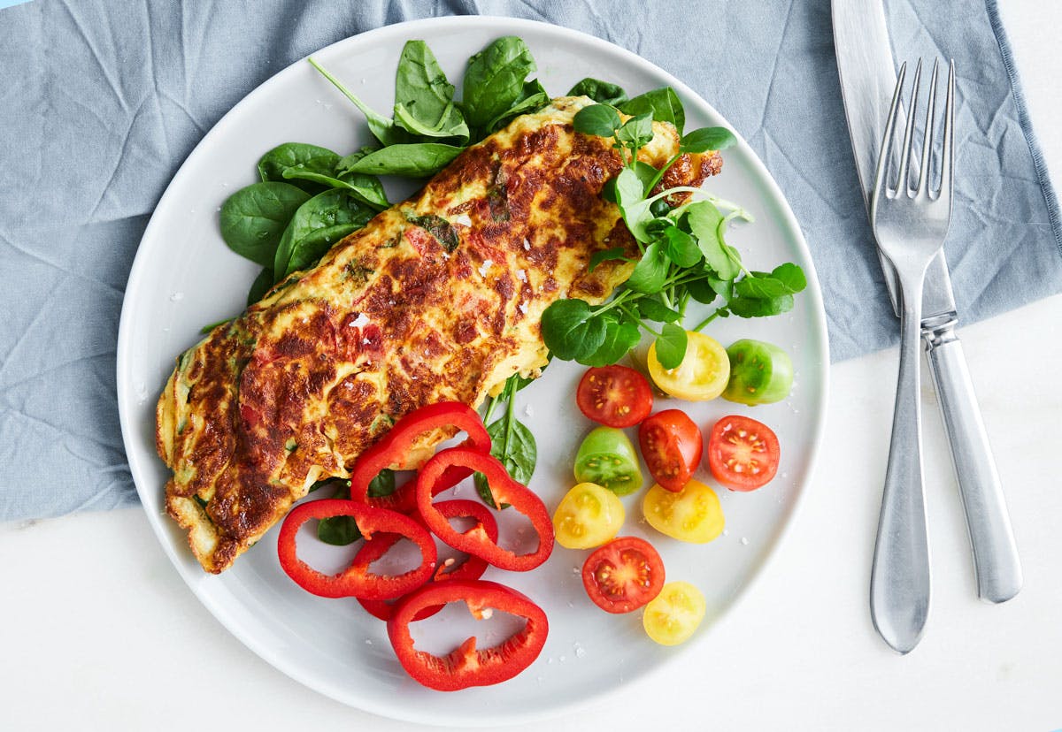 Morgenmadsforslag til kostplan - omelet