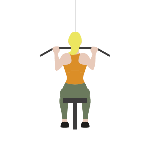 Illustration av kvinna som gör pulldown