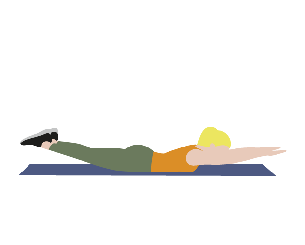 Illustration av kvinna som gör superman