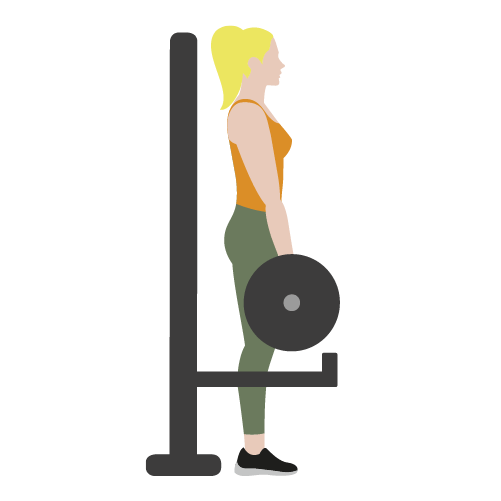 Illustration av kvinna som gör rack pulls