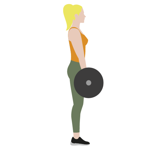 Illustration av kvinna som gör marklyft