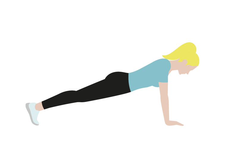 Illustration av kvinna som gör down ups