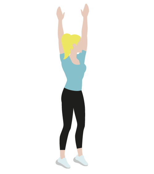 Illustration av kvinna som gör änglahopp