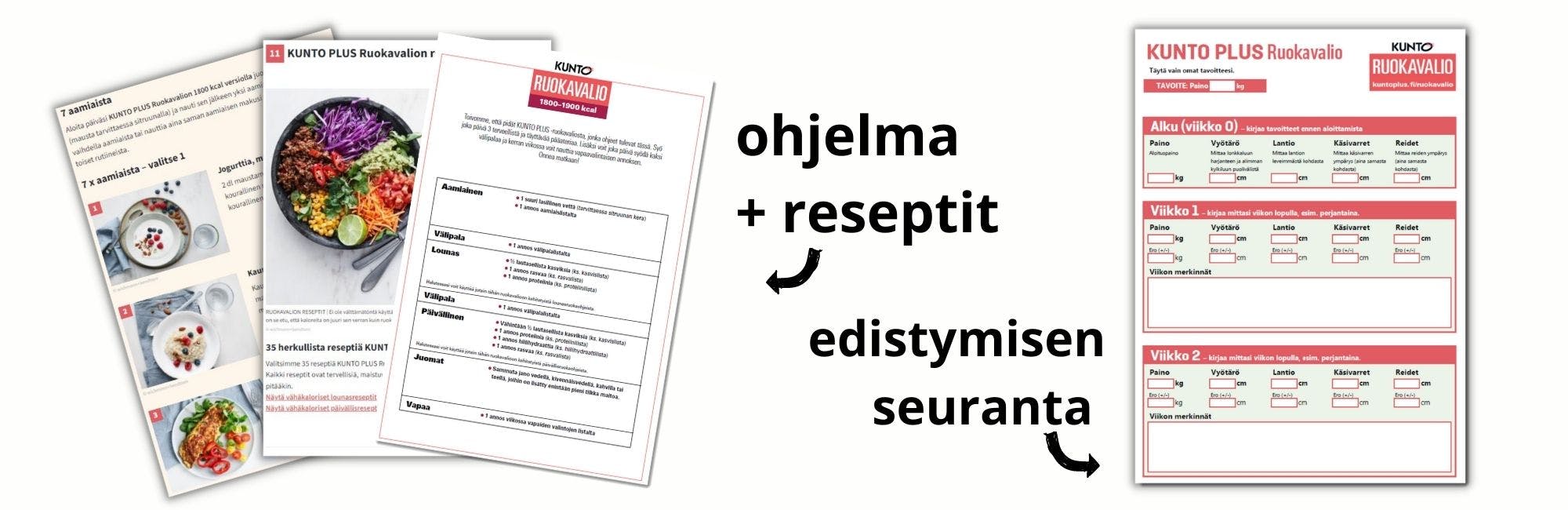 KUNTO PLUS Ruokavalion osat