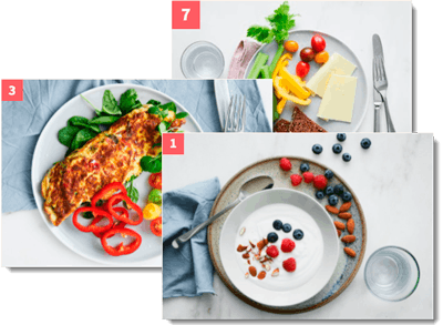 Et utvalg av frokoster på I FORMs matplan